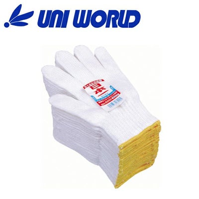 ユニワールド 軍手 日本一軍手 シノ2本半編 サラシ 約640g 6200 10ダース