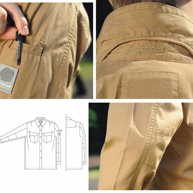 4L SOWA 桑和 作業着 春夏作業服 長袖シャツ 575