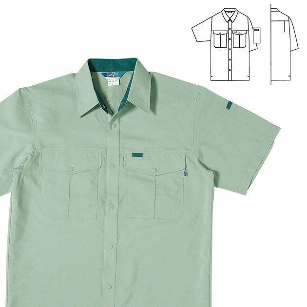 6L SOWA 桑和 作業着 春夏作業服 半袖シャツ 917