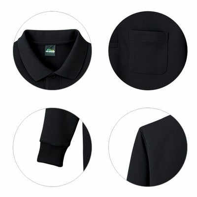 4L 自重堂 作業着 秋冬作業服 長袖ポロシャツ 84904