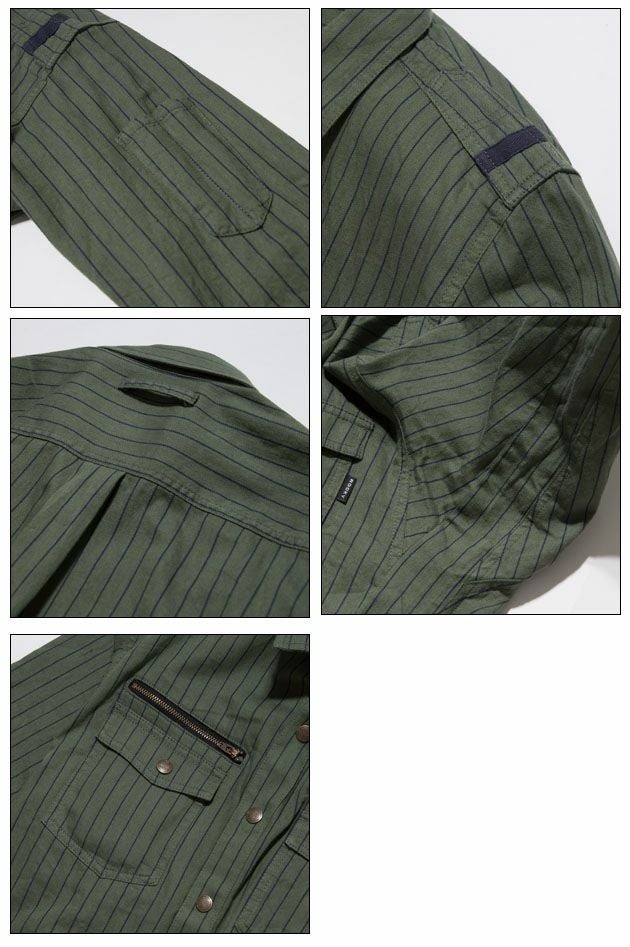 Rocky ロッキー 作業着 通年作業服 メンズミリタリー長袖シャツ RS4602