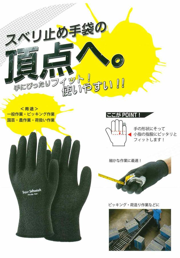 おたふく 手袋 ソフキャッチスベリ止め手袋3双入り G-558