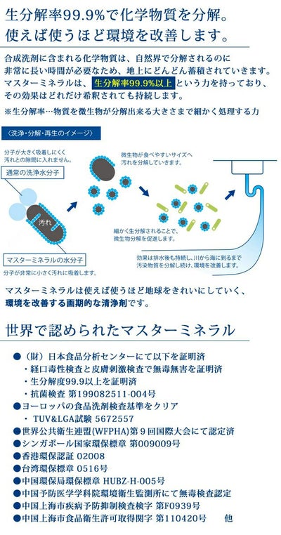 マスターミネラル マスターミネラル300ml 洗剤