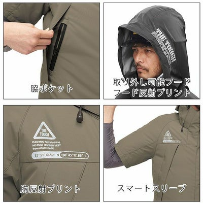 ATACK BASE アタックベース 空調作業服 作業着 The tough 空調風神服半袖ブルゾン 5545 服のみ