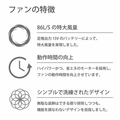 クロダルマ 空調作業服 作業着 ファンバッテリーフルセット KS-100