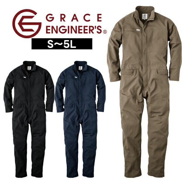 5L GRACE ENGINEER`S グレイスエンジニアーズ 作業着 春夏作業服 グリッドエアーツナギ GE-677