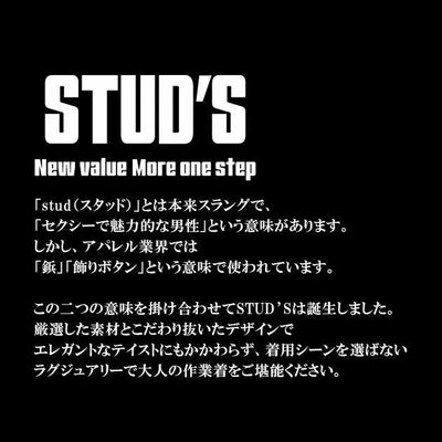 STUD'S スタッズ 作業着 通年作業服 ストレッチデニムカーゴパンツ S1218 22AW