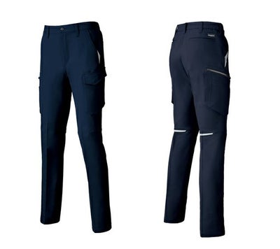 6L|クロダルマ 秋冬作業服 作業着 カーゴパンツ（ノータック）（バックシャーリング） 35679