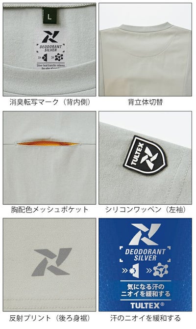 TULTEX タルテックス 春夏作業服 作業着 PBT天竺半袖Tシャツ 23301