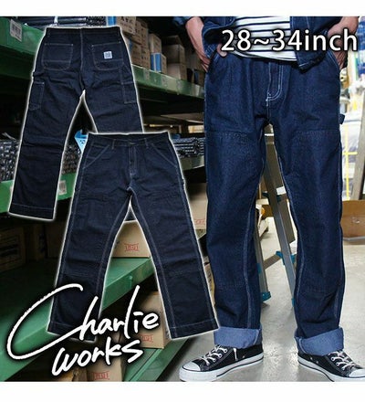 Charlie works(チャーリーワークス) 通年作業服 作業着 チャーリーダブルニーペインターパンツ CHP001-DNM