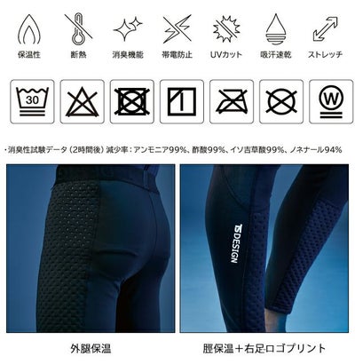 S～3L TSDESIGN 藤和 秋冬インナー スペースシールドウォームロングパンツ 8022