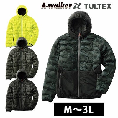 A-Walker 防寒作業服 防寒着 タルテックス 圧着ニット切替中綿パーカ 22504