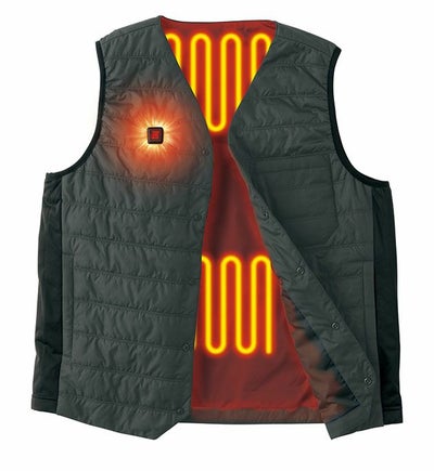 3L～4L A-Walker 電熱ベスト 作業着 タルテックス Vネックヒーターベスト AZ-8313