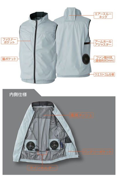 S～3L SOWA 桑和 空調作業服 作業着 EFベスト 7439-06