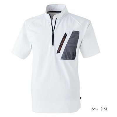 5L 寅壱 春夏作業服 作業着 半袖ジップアップシャツ 5952-624