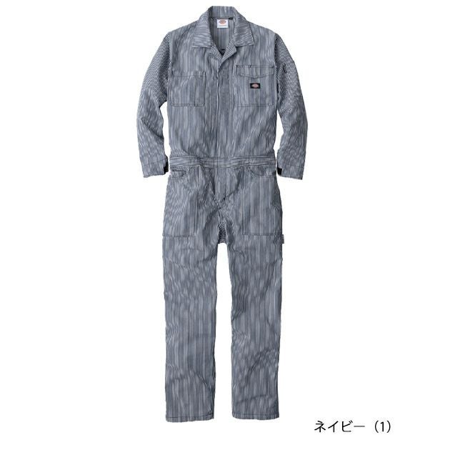 Dickies ディッキーズ つなぎ服 作業着 ライトストレッチ ヒッコリー ツナギ D-7106