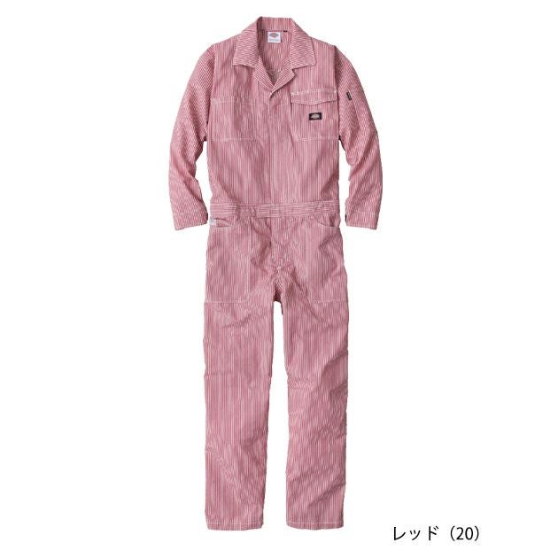 Dickies ディッキーズ つなぎ服 作業着 ライトストレッチ ヒッコリー ツナギ D-7106