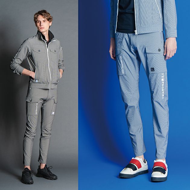 アイズフロンティア 春夏作業服 作業着 サッカーストレッチストライプパンツ 3452