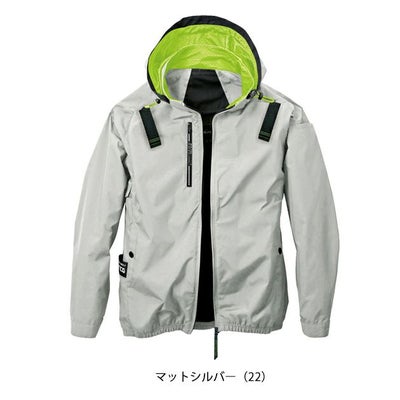 5L シンメン 空調作業服 作業着 アイエスダクトフードリペルジャケット 05430