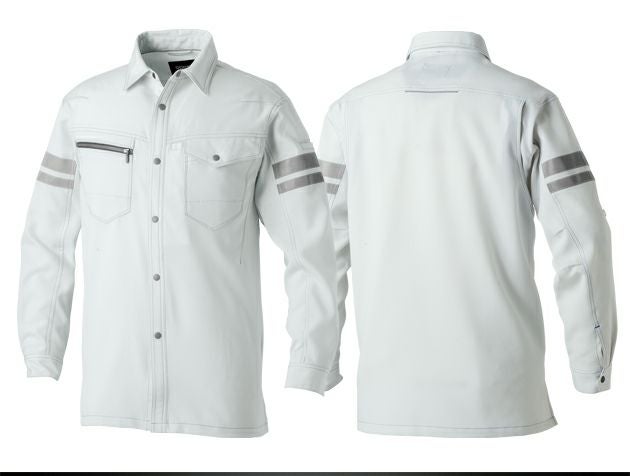 8L SOWA 桑和 春夏作業服 作業着 長袖シャツ（反射材付き） 960