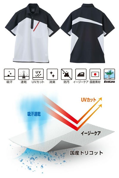 4L～5L ビッグボーン 春夏作業服 作業着 半袖トリコットシャツ EBA6536