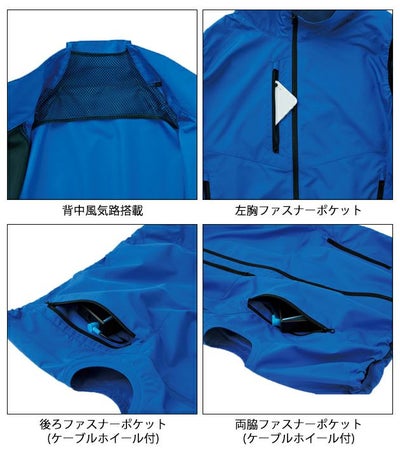 サンエス 空調作業服 作業着 空調風神服 エコ長袖ブルゾン KF92421