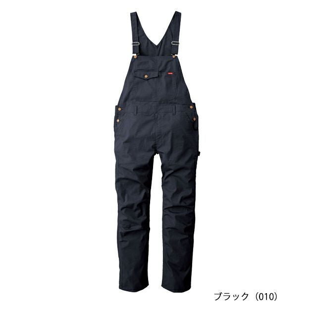 S～3L SUNDISC サンディスク 日の丸繊維 つなぎ服 作業着 ストレッチリップストップサロペット SD-8320