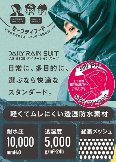 5L～6L マック レインウェア デイリーレインスーツ AS-5120