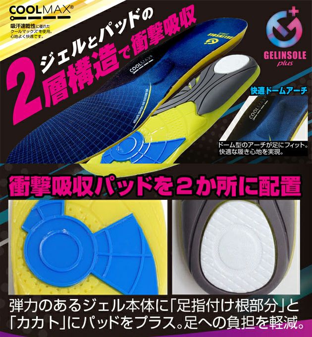 喜多 インソール ジェルインソールプラス 6990