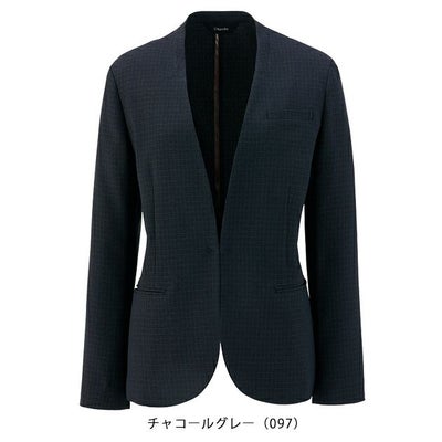 17～19 アイトス 秋冬作業服 作業着 レディースノーカラージャケット 46020