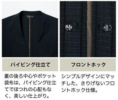 21～23 アイトス 秋冬作業服 作業着 レディースノーカラージャケット 46020