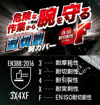 富士手袋工業 通年作業服 作業着 耐切創腕カバーロングタイプ 4430