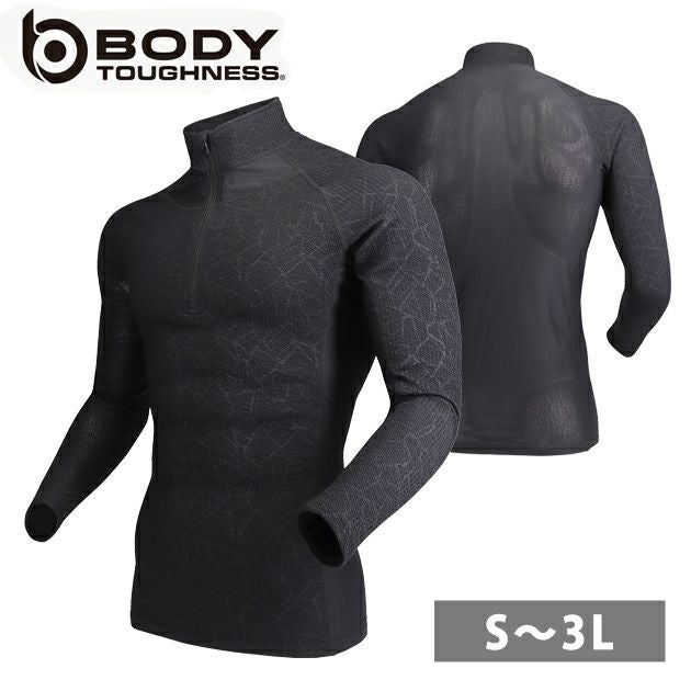 おたふく 秋冬インナー BTサーモエボエアー ミディアムウェイトハーフジップハイネックシャツ JW-249