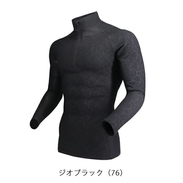 おたふく 秋冬インナー BTサーモエボエアー ミディアムウェイトハーフジップハイネックシャツ JW-249
