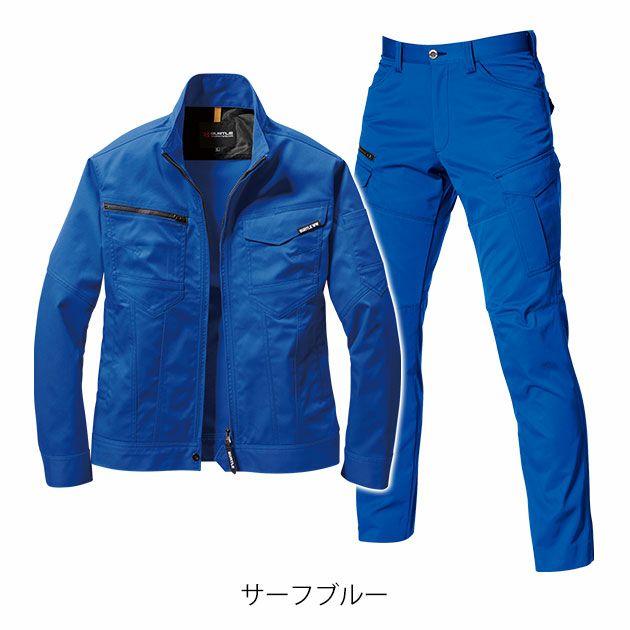 SS～3L BURTLE バートル 秋冬作業服 作業着 ジャケット・パンツ上下セット（サーフブルー） 1701・1702