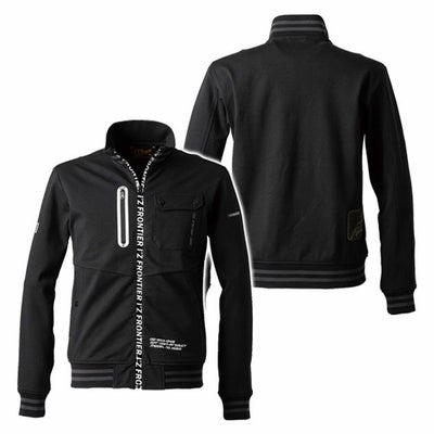 S～4L アイズフロンティア 秋冬作業服 作業着 ヘビージャージーワークジャケット・ジョガーパンツ上下セット（ブラック） 5910・5913