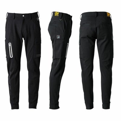 S～4L アイズフロンティア 秋冬作業服 作業着 ヘビージャージーワークジャケット・ジョガーパンツ上下セット（ブラック） 5910・5913