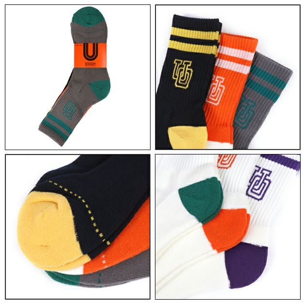 UNIVERSAL OVERALL ユニバーサルオーバーオール 靴下 クルーソックス3足組 LU-366・LU-364