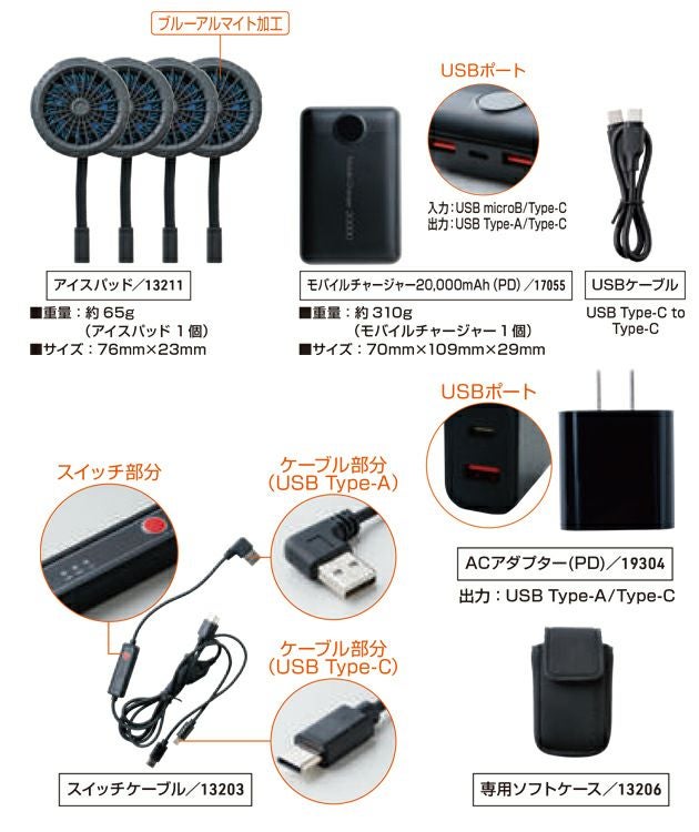 6L SOWA 桑和 冷却ペルチェ 作業着 アイスパッド・ベストセット 13209