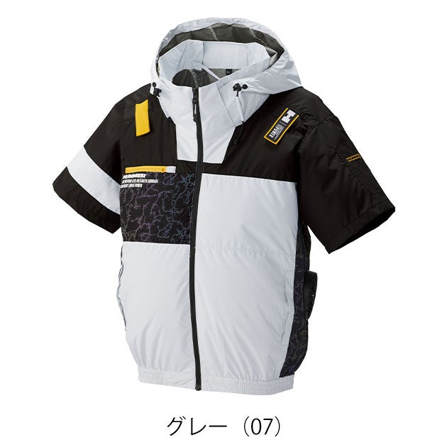 HUMMER ハマー 空調作業服 作業着 空調風神服チタンフード半袖ブルゾン 09905