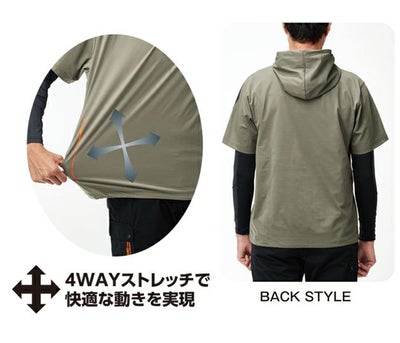 HUMMER ハマー 春夏作業服 作業着 エアピットフーディー 38559