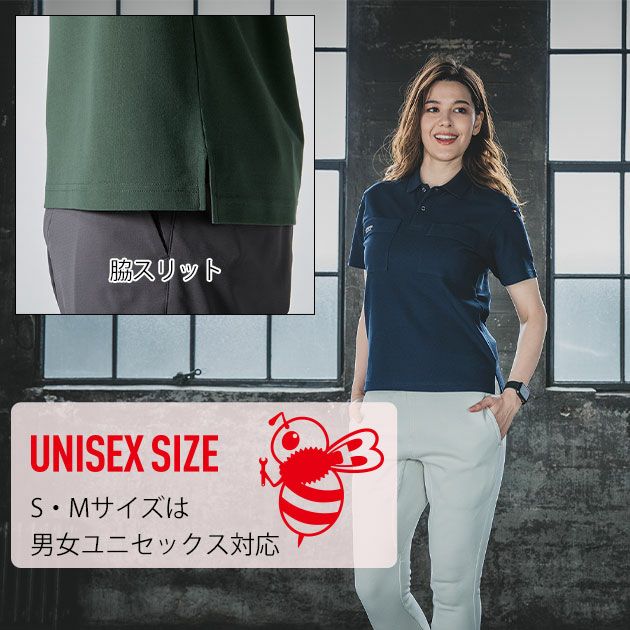 5L BURTLE バートル 春夏作業服 作業着 半袖ポロシャツ（ユニセックス） 517