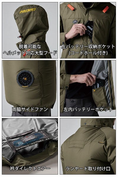 S～XXL BURTLE バートル 空調作業服 作業着 ACベスト（ユニセックス） AC2064