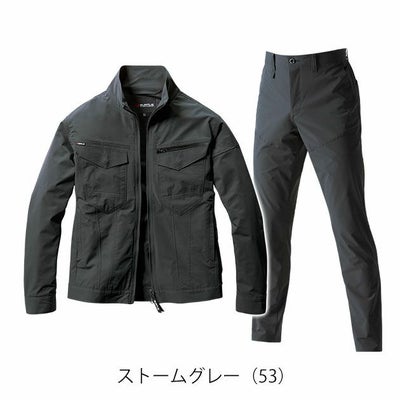 S～3L BURTLE バートル 春夏作業服 作業着 ジャケット・パンツ上下セット（ストームグレー） 1901・1903