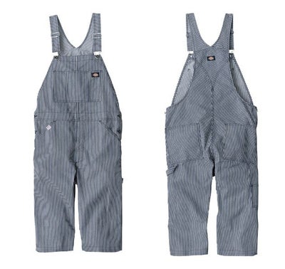 Dickies ディッキーズ つなぎ服 作業着 ライトストレッチヒッコリー オーバーショート丈 D-7103