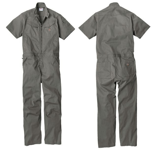 Dickies ディッキーズ つなぎ服 作業着 ストレッチヘリンボーン 半袖ツナギ D-912