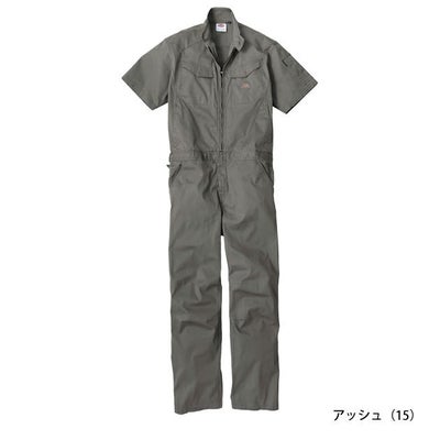 Dickies ディッキーズ つなぎ服 作業着 ストレッチヘリンボーン 半袖ツナギ D-912