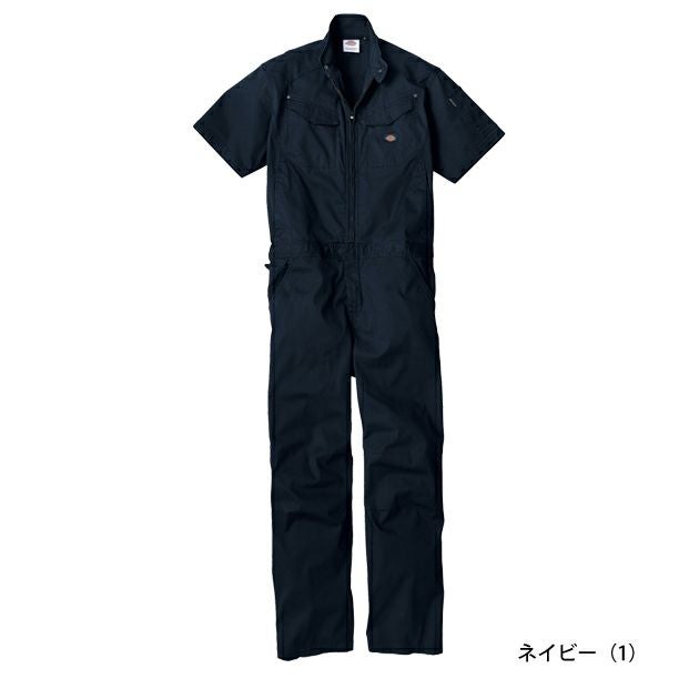 Dickies ディッキーズ つなぎ服 作業着 ストレッチヘリンボーン 半袖ツナギ D-912