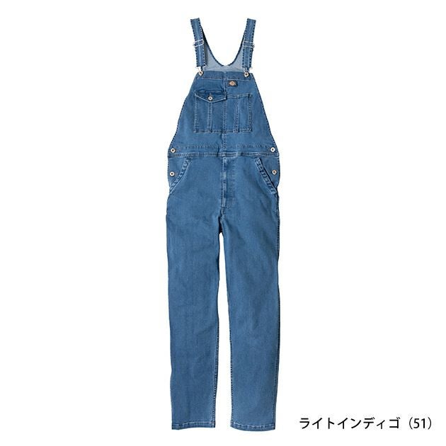 Dickies ディッキーズ つなぎ服 作業着 ストレッチシルキーデニムオーバーオール D-689
