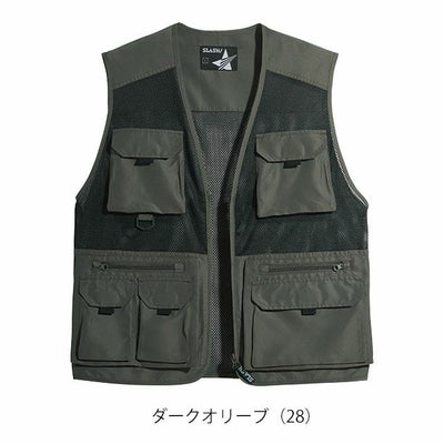 S～4L シンメン 通年作業服 作業着 マルチポケットメッシュベスト 06514